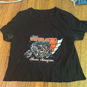 RARE Brandy Melville Super Moto Top 🏎️🏁🧡